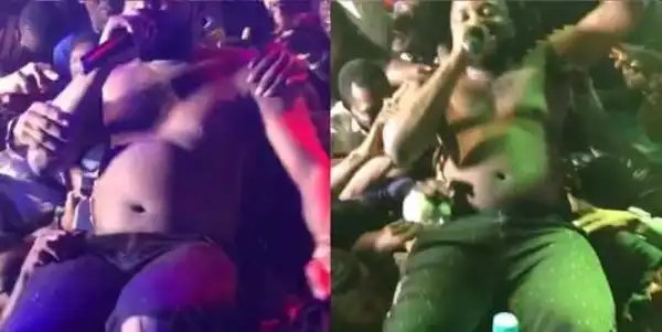 Chroc Boy Skales goes half N*ked On Stage